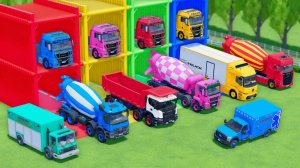 Катаемся на крутых разноцветных машинках и грузовиках из мультиков для детей №12 🚗