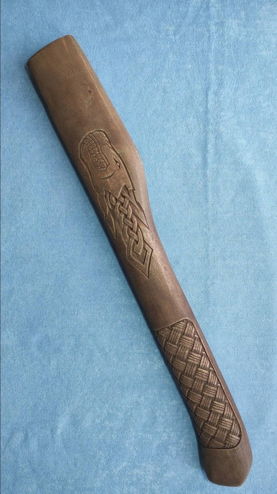 Топорище «Зубоскал» Carved Ax Handle «Animal Grin» &5 #shorts