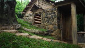 Построил дом своей мечты в лесу от начала до конца. Бушкрафт