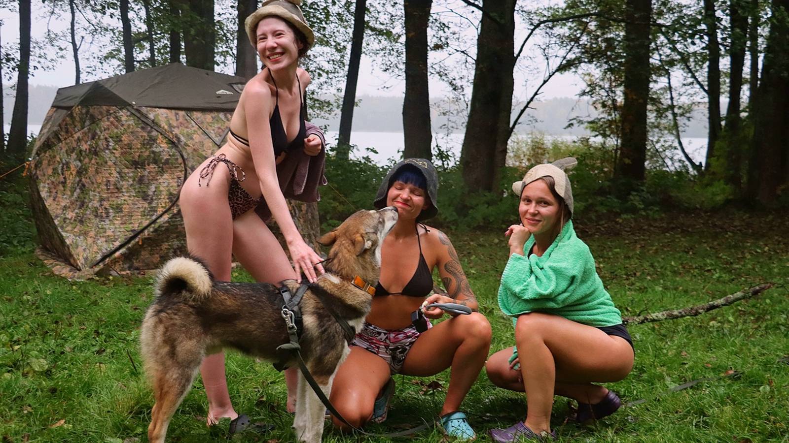 УЕХАЛИ В ЛЕС НА ОЗЕРО ночевать в палатках, ЛОВИТЬ РЫБУ, вкусно есть и париться в бане! смотреть онлайн