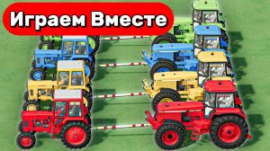 МУЛЬТИКИ ПРО МАШИНКИ НА ФЕРМЕ ДЛЯ ДЕТЕЙ 🚚 КАТАЕМСЯ ВМЕСТЕ НА РАЗНОЦВЕТНЫХ ТРАКТОРАХ