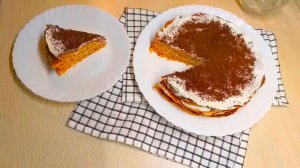 МОРКОВНЫЙ ТОРТИК на Сковороде. 115 ккал на 100 гр. ПП - рецепт.