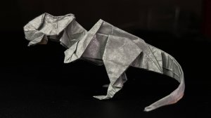 Оригами динозавр - гигантозавр из бумаги - обучение | Как сделать из бумаги динозавра оригами
