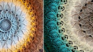 23. Вязание крючком. 78-80 ряды Салфетка Arcanowave. Мастер-класс по вязанию.mp4