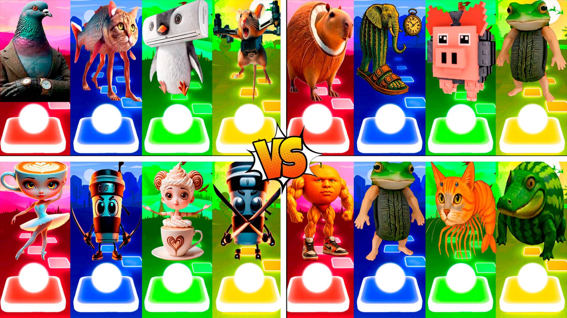 МЕГАМИКС ШПИОНИРО ГОЛУБИРО 🆚 ТРУЛИМЕРО ТРУЛИЧИНА 🆚 ДРУГИЕ БРЕЙНРОТ МЕМЫ | Tiles Hop №277-280 смотреть онлайн