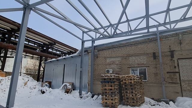 Монтаж ангара 35,6 * 74 метра для цеха по производству запорной арматуры смотреть онлайн