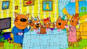 Пазл 🧩 Три Кота - Коржик, Карамелька и Компот | Видео для детей