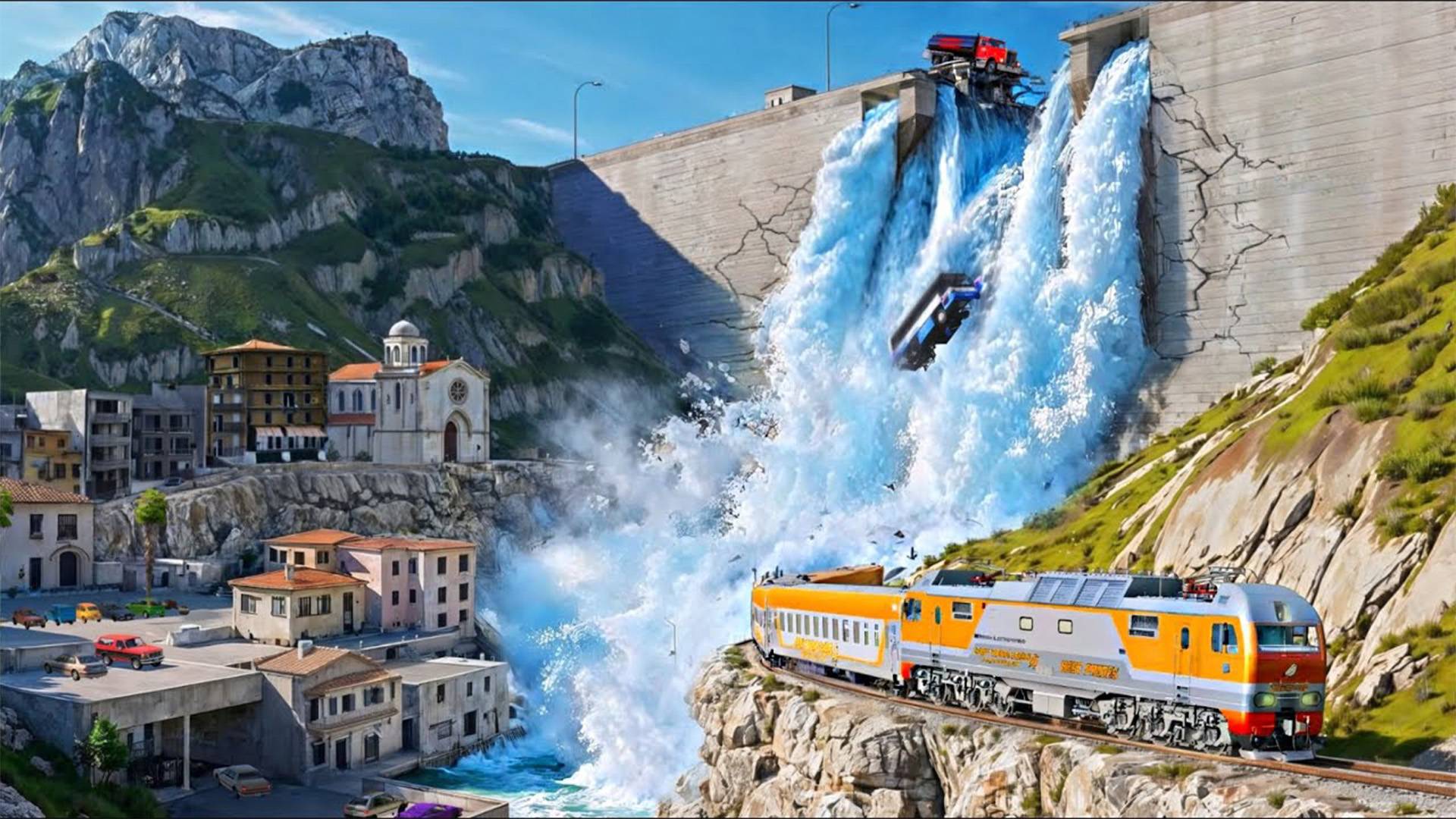 ХАОС НАВОДНЕНИЯ - Неудержимая катастрофа😱|BeamNG.Drive|Бемиджи Драйв смотреть онлайн