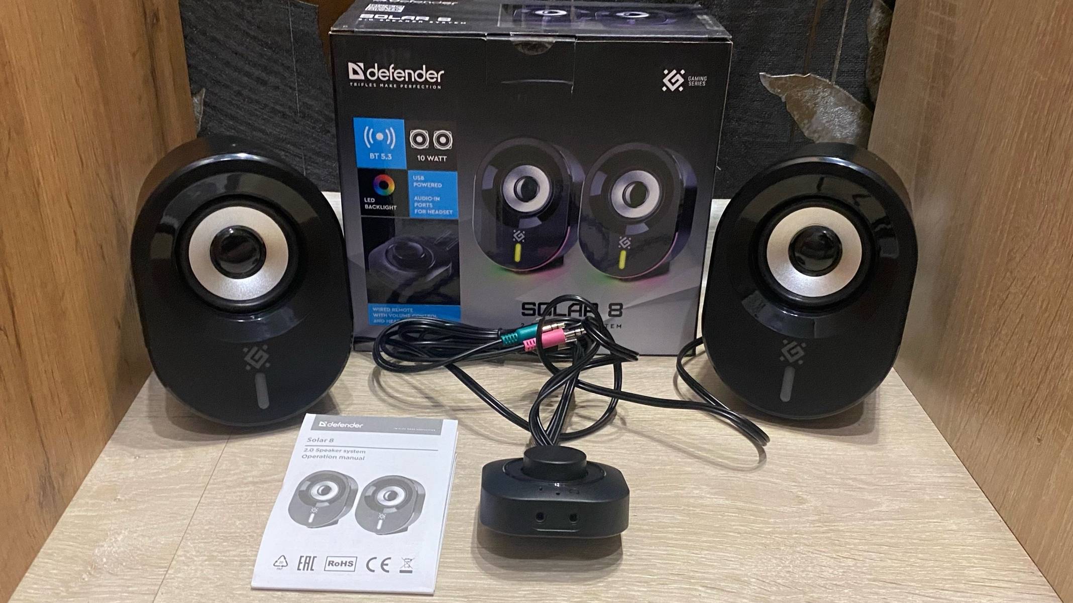 Распаковка и мини обзор колонок Defender Solar 8 смотреть онлайн