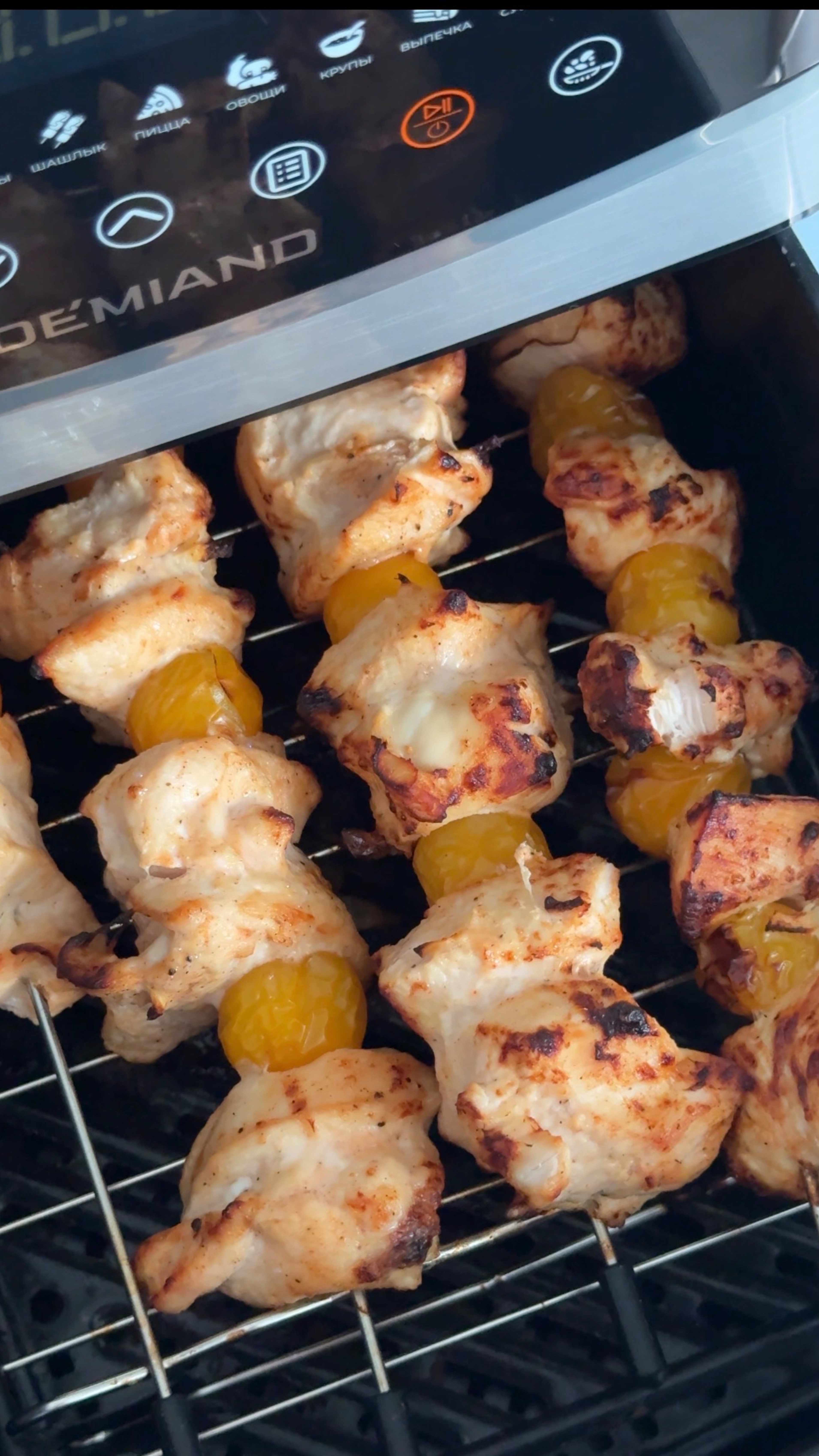 Готовлю шашлык из курицы в любимом аэрогриле Demiand