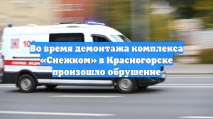 Во время демонтажа комплекса «Снежком» в Красногорске произошло обрушение