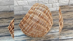 МК. Корзина Горшок из бумажной лозы. #104