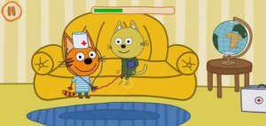 Три Кота Мультфильм Игра в Доктора и Прививку для котяток.