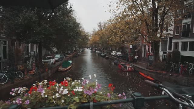 Расслабляющая прогулка под проливным дождем по Амстердаму смотреть онлайн