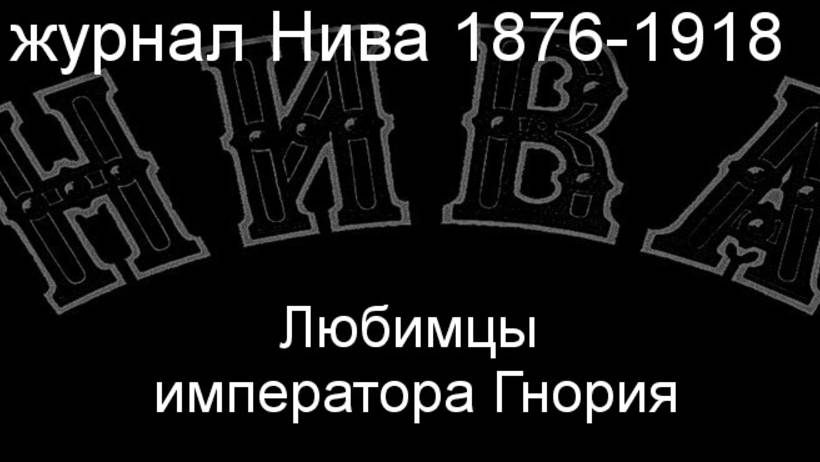 Любимцы императора Гнория.Ватергус,описание журнал Нива 1876-1918 смотреть онлайн