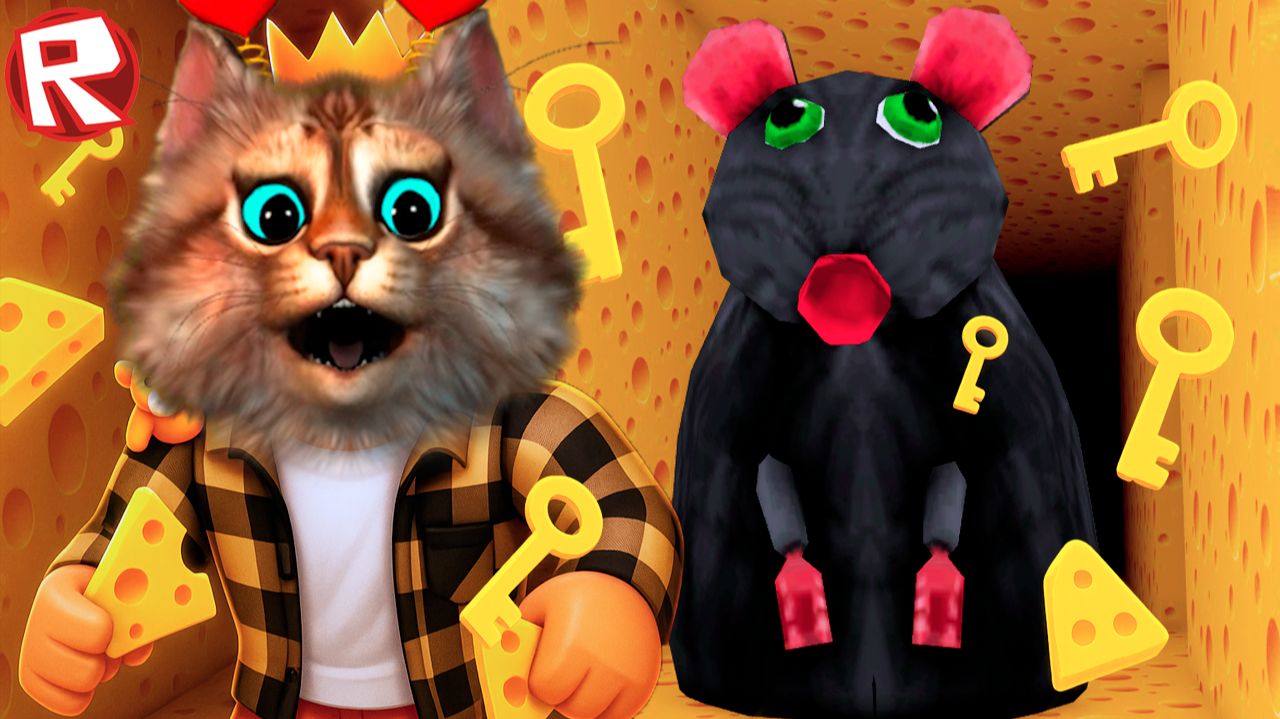 ПОПАЛ В СЫРНЫЙ ЛАБИРИНТ К ОГРОМНОЙ КРЫСЕ В РОБЛОКС (Cheese Escape Roblox) Весёлый Кот