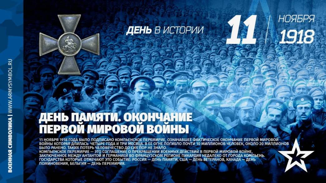День окончания первой мировой войны 1914-1918 г.г. смотреть онлайн