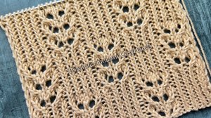 Элегантный ажурный узор со скрещенной резинкой ⭐️ Узор для вязания джемпера, топа, носков