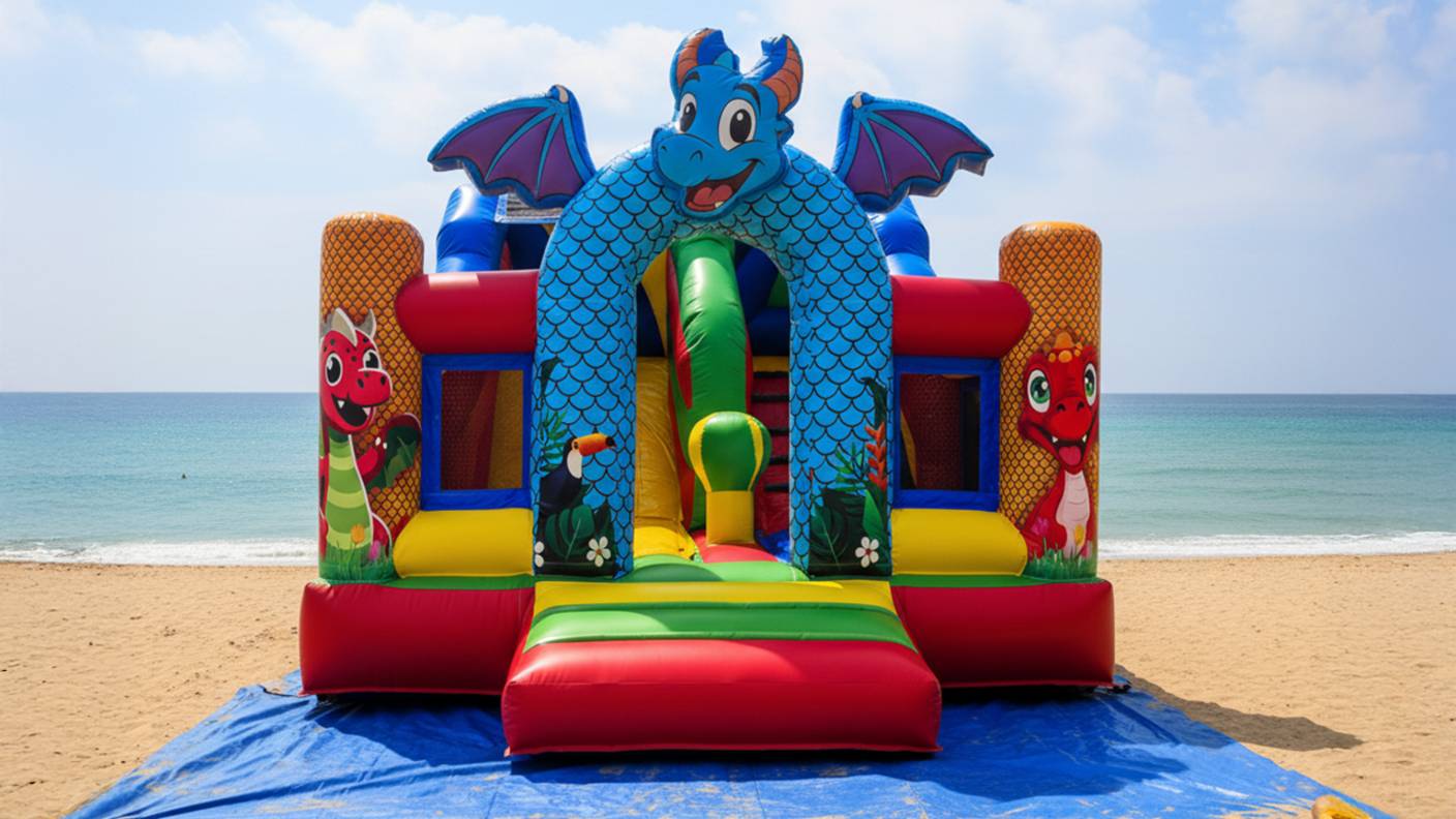 Коммерческий надувной батут "Дракоша", 5*3,5*3,8 м смотреть онлайн