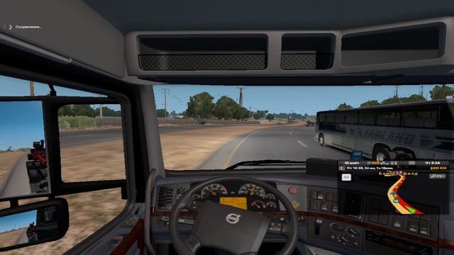 21) American Truck Simulator Харвестер (21т) 168 ми Барстоу (CA) - Бейкерсфилд (CA)
