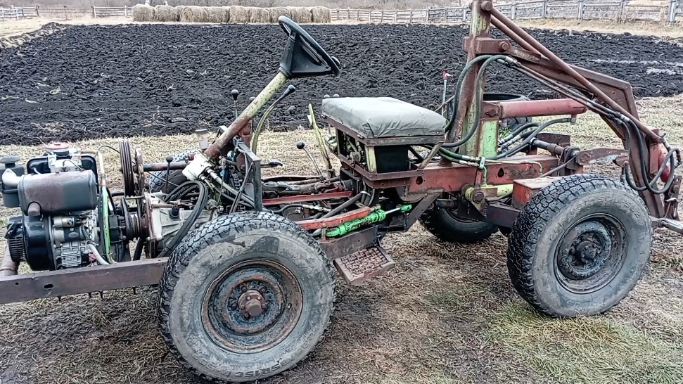 Самодельный минитрактор- погрузчик Скорпион. Обзор часть первая