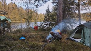 Рыбалка, грибы и стройка в золотую осень