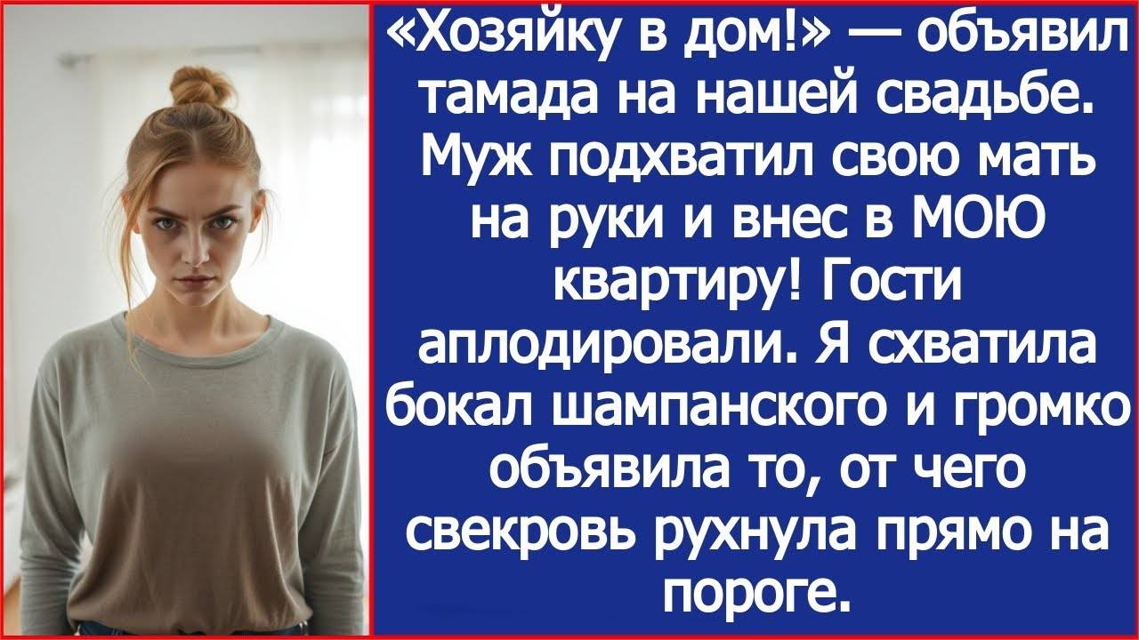 «Хозяйку в дом!» — объявил тамада. Муж подхватил свою мать на руки и внес в МОЮ квартиру. смотреть онлайн