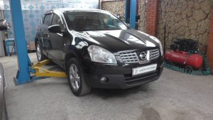 Переборка рулевой рейки на Nissan Qashqai 2,0 4WD Ниссан Кашкай 2008 года 1часть
