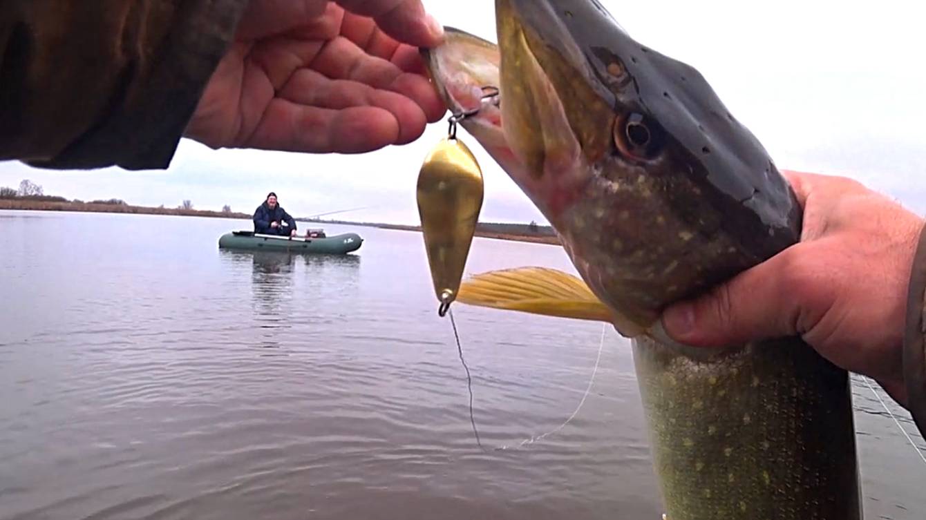 Ловля ЩУКИ на БЛЕСНУ в ноябре! Рыбалка на спиннинг 2025! смотреть онлайн