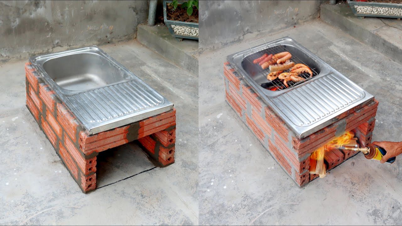 Сделайте деревянную печь из раковины и цемента. смотреть онлайн