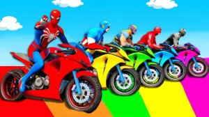 ГОНОЧНАЯ ТРАССА С ПРЕПЯТСТВИЯМИ ДЛЯ СУПЕРГЕРОЕВ 🚗 ЧЕЛОВЕК ПАУК ПРОТИВ БЭТМЕНА И ХАЛКА №2