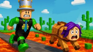 МОЯ Дочка КАПИБАРА в РОБЛОКС! ПОБЕГ только ВДВОЕМ по самому сложному ПАРКУРУ! Обби на двоих!