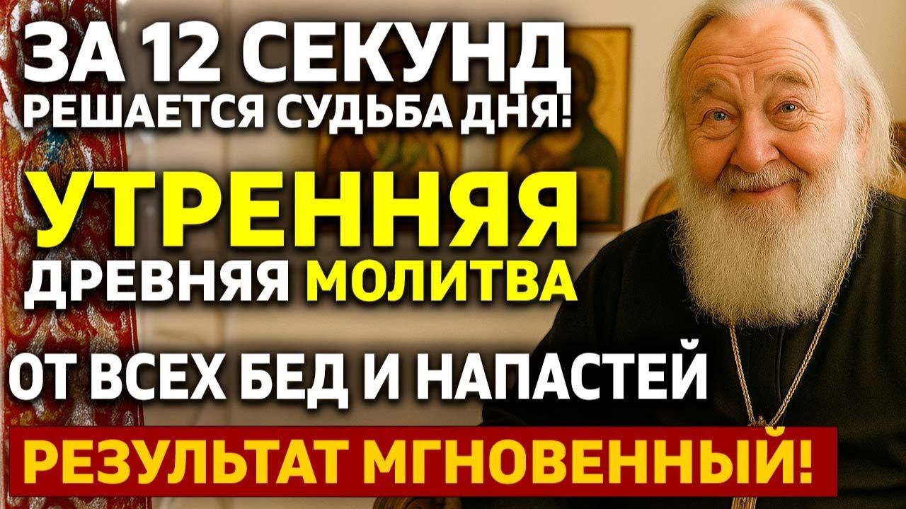 ЗА 12 секунд решается СУДЬБА дня Утренняя молитва от всех бед и напастей - РАБОТАЕТ СРАЗУ смотреть онлайн