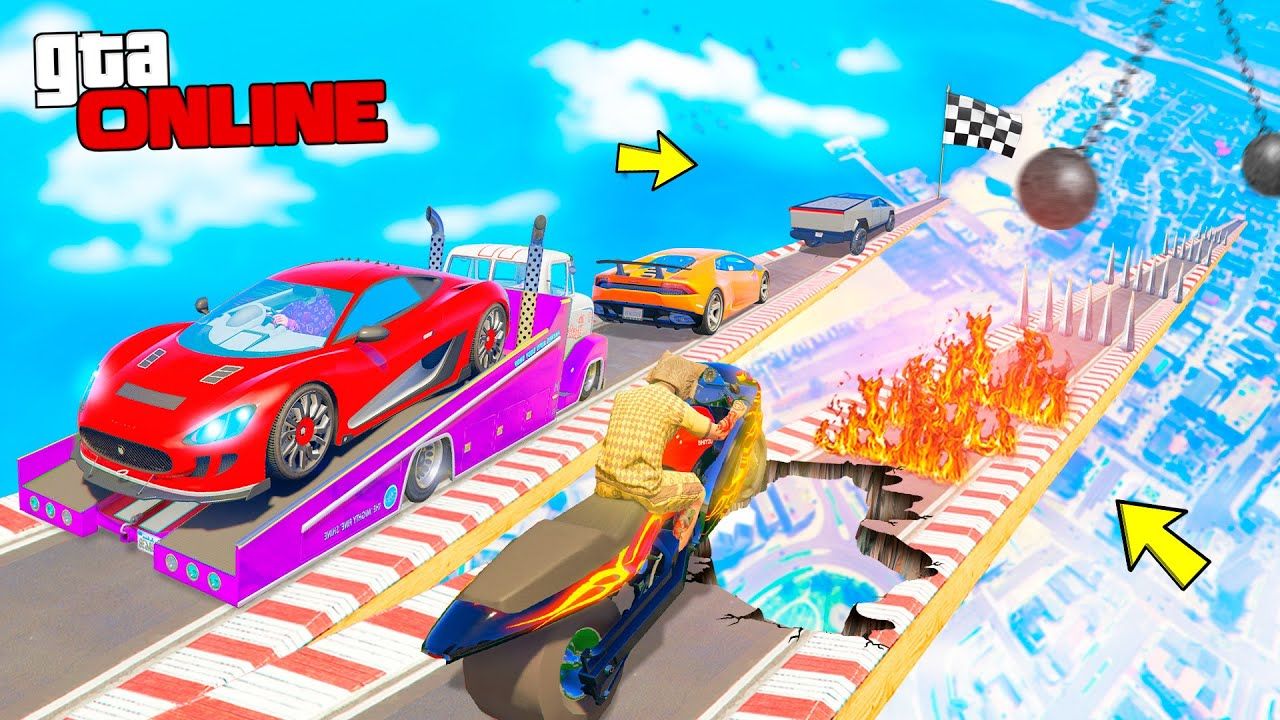 СПУСК НУБА ПРОТИВ СПУСКА ПРО В ГТА 5 ОНЛАЙН ! - ЧИТЕРСКИЙ СПУСК БЕЗ ТОРМОЗОВ В GTA 5 смотреть онлайн