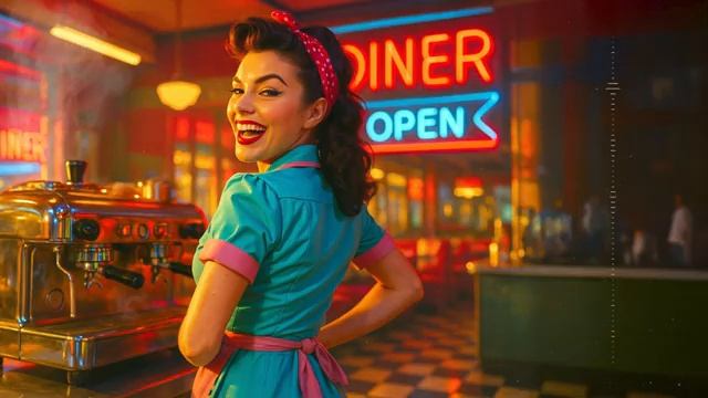 Rockabilly Café 1950s Piano Boogie Woogie To Work Study Smil