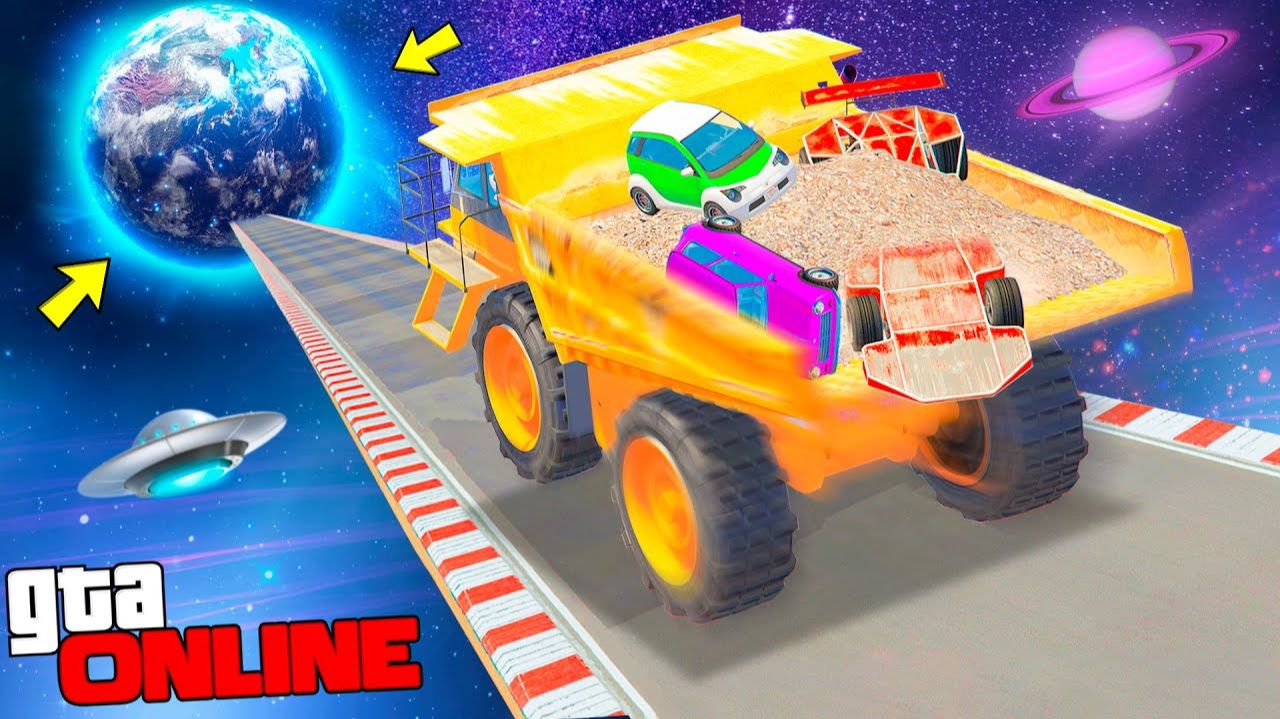 САМЫЙ КОСМИЧЕСКИЙ СПУСК НА БЕЛАЗЕ ! СПУСК В КОСМОСЕ ! - СПУСК БЕЗ ТОРМОЗОВ В ГТА 5 ОНЛАЙН смотреть онлайн