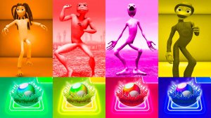 Зелёный Человек Танцует Dame Tu Cosita Music Video 2025 battle #23 в Tiles Hop - NoV