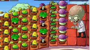 Планета Зомби. Битва с растениями на крыше.