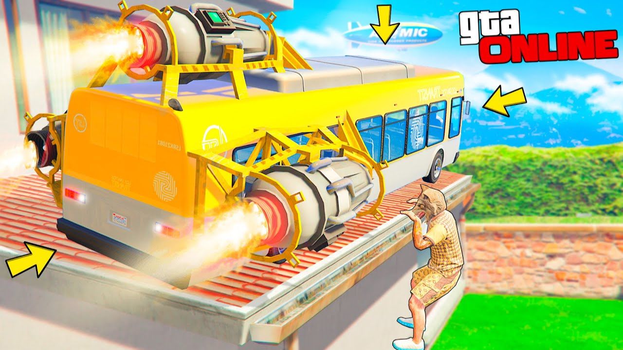 Я НАШЁЛ РЕАКТИВНЫЙ АВТОБУС С УСКОРИТЕЛЕМ В ГТА 5 ! - БИТВА АВТОУГОНЩИКОВ В GTA 5 смотреть онлайн