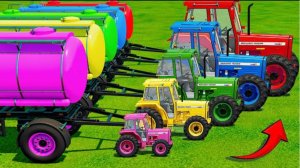 МУЛЬТИКИ ПРО РАЗНОЦВЕТНЫЕ ТРАКТОРЫ И МАШИНКИ ДЛЯ ДЕТЕЙ 🚜 БОЛЬШИЕ И МАЛЕНЬКИЕ ТРАКТОРЫ 🚜