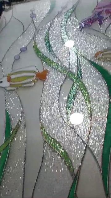 Большой Витраж в стеклопакете для  бассейна