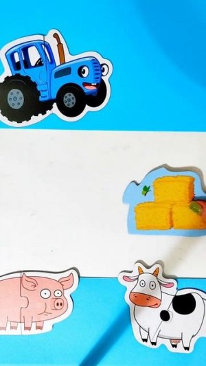 Пазл 🧩 Синий трактор | Видео для детей ❤️