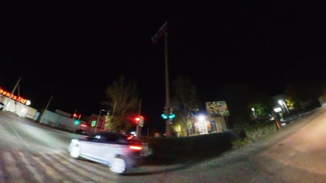Перекрёсток Военкомат, ночь, флаг РФ