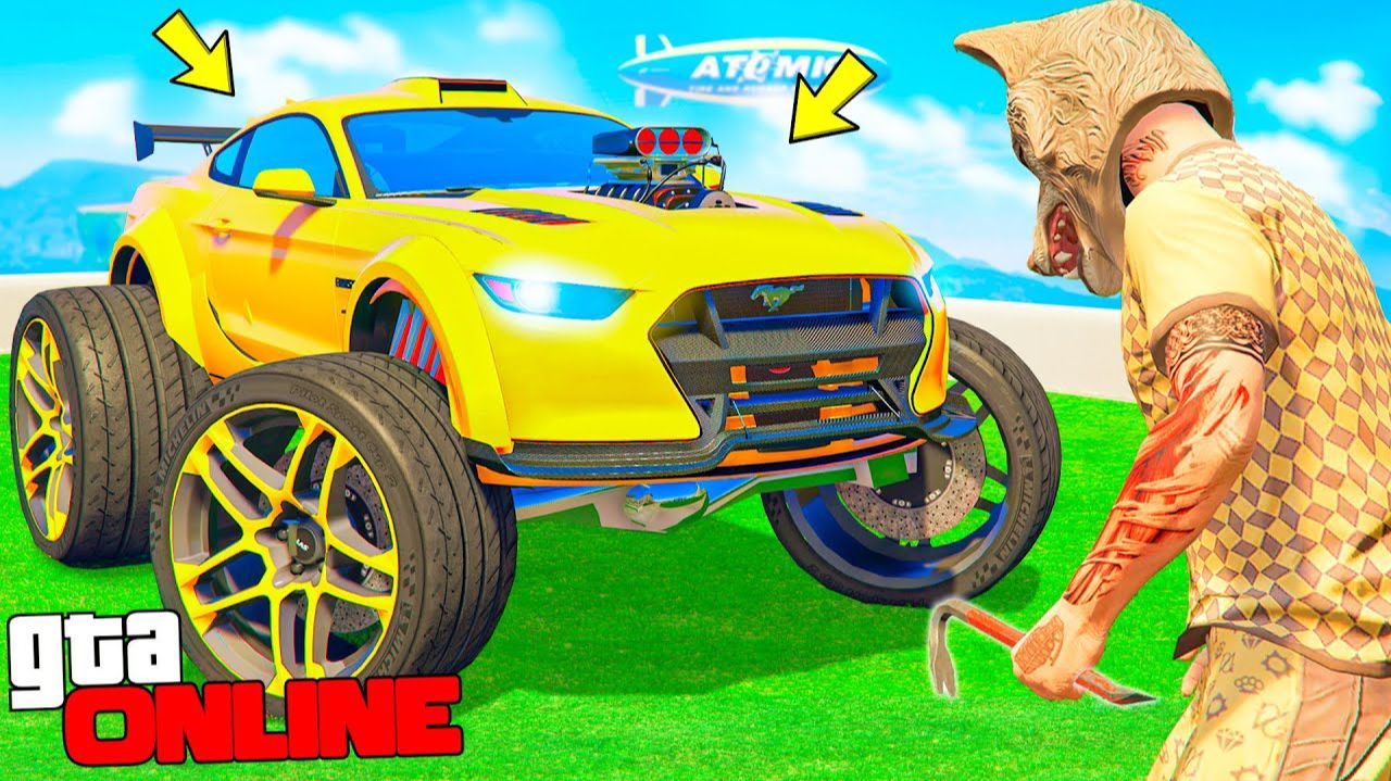 УКРАЛ ТУРБО МУСТАНГ НА БОЛЬШИХ КОЛЁСАХ ! ТАЧКА НА ГИГАНТСКИХ КОЛЁСАХ ! - БИТВА ВОРОВ В ГТА 5 ОНЛАЙН смотреть онлайн