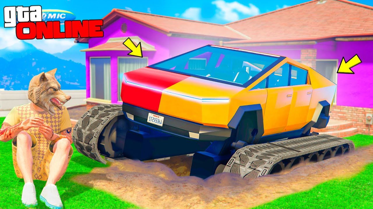 НАШЁЛ ВНЕДОРОЖНУЮ ТЕСЛУ КИБЕРТАНК В ЗЕМЛЕ ! - БИТВА АВТОУГОНЩИКОВ В ГТА 5 ОНЛАЙН смотреть онлайн