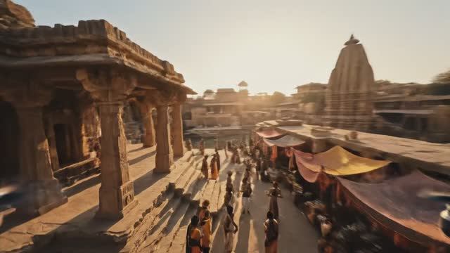 FPV полёт над древним городом смотреть онлайн