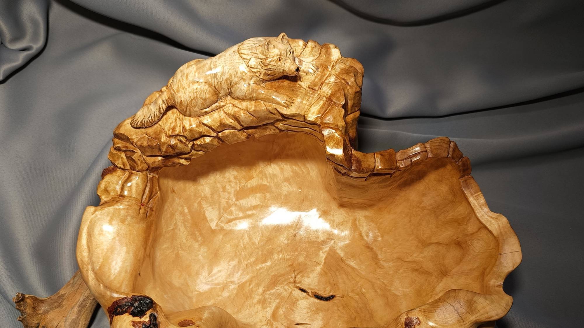 Интерьерная ваза «Притаившийся лют» (Волк🐺) Сувель берёзы