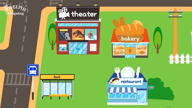 Kids vocabulary - Town - village - introduction of my town - educational video for kids смотреть онлайн