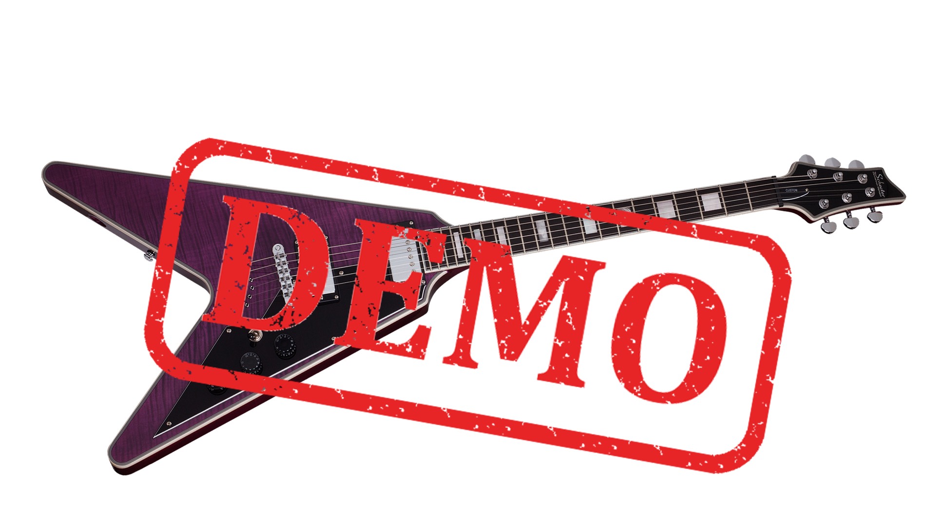 Электрогитара SCHECTER V-1 CUSTOM TRANS PURPLE - демонстрация звучания смотреть онлайн