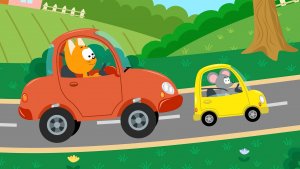 Котёнок Котэ - БИБИКА БИП - Учим цвета Песенка мультик про машинки